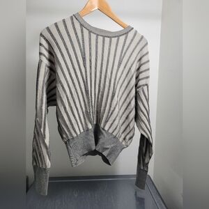 Striped Gray Women's Sweater